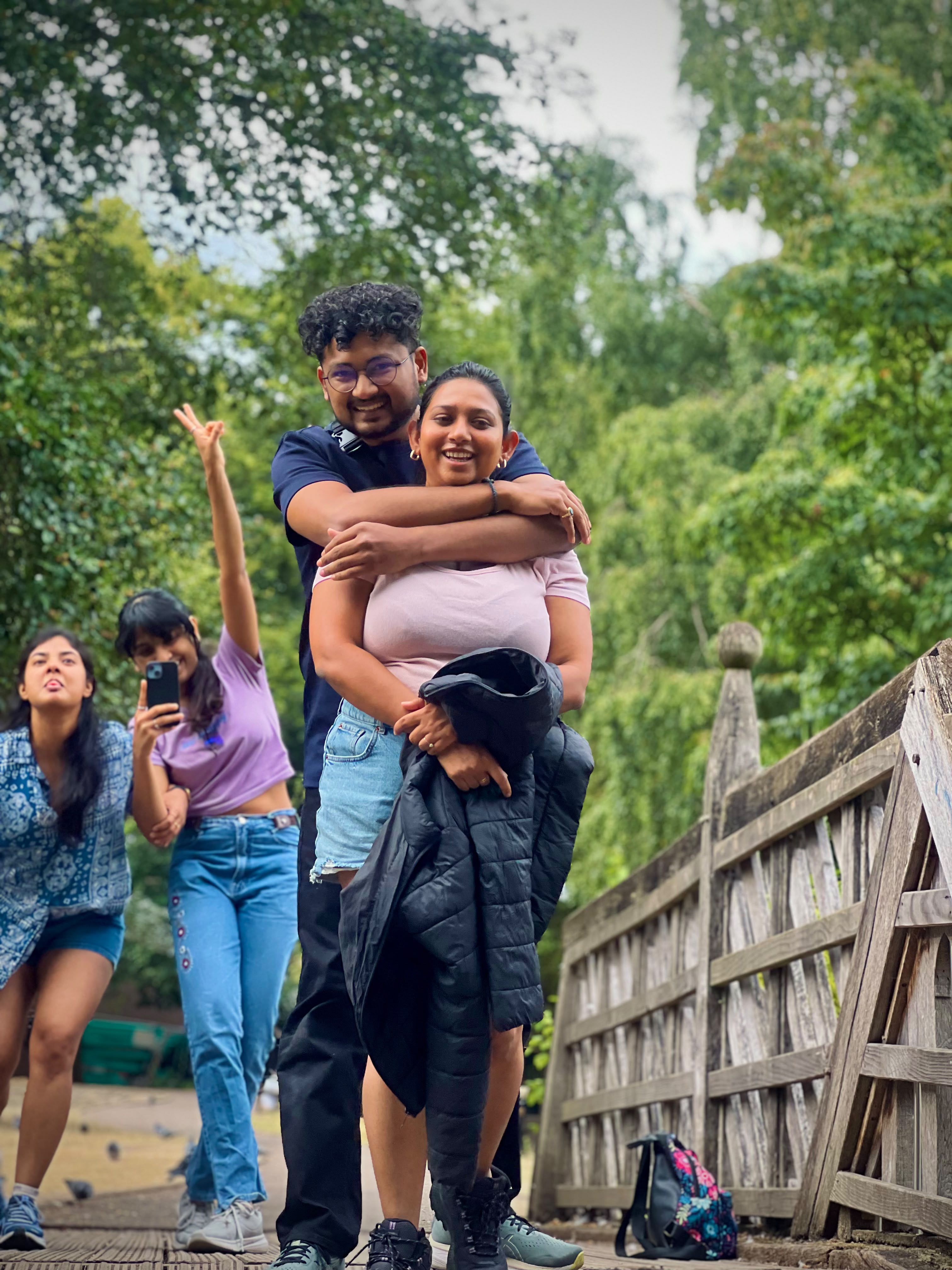 Rajshree and Deepesh enjoying a day out with friends