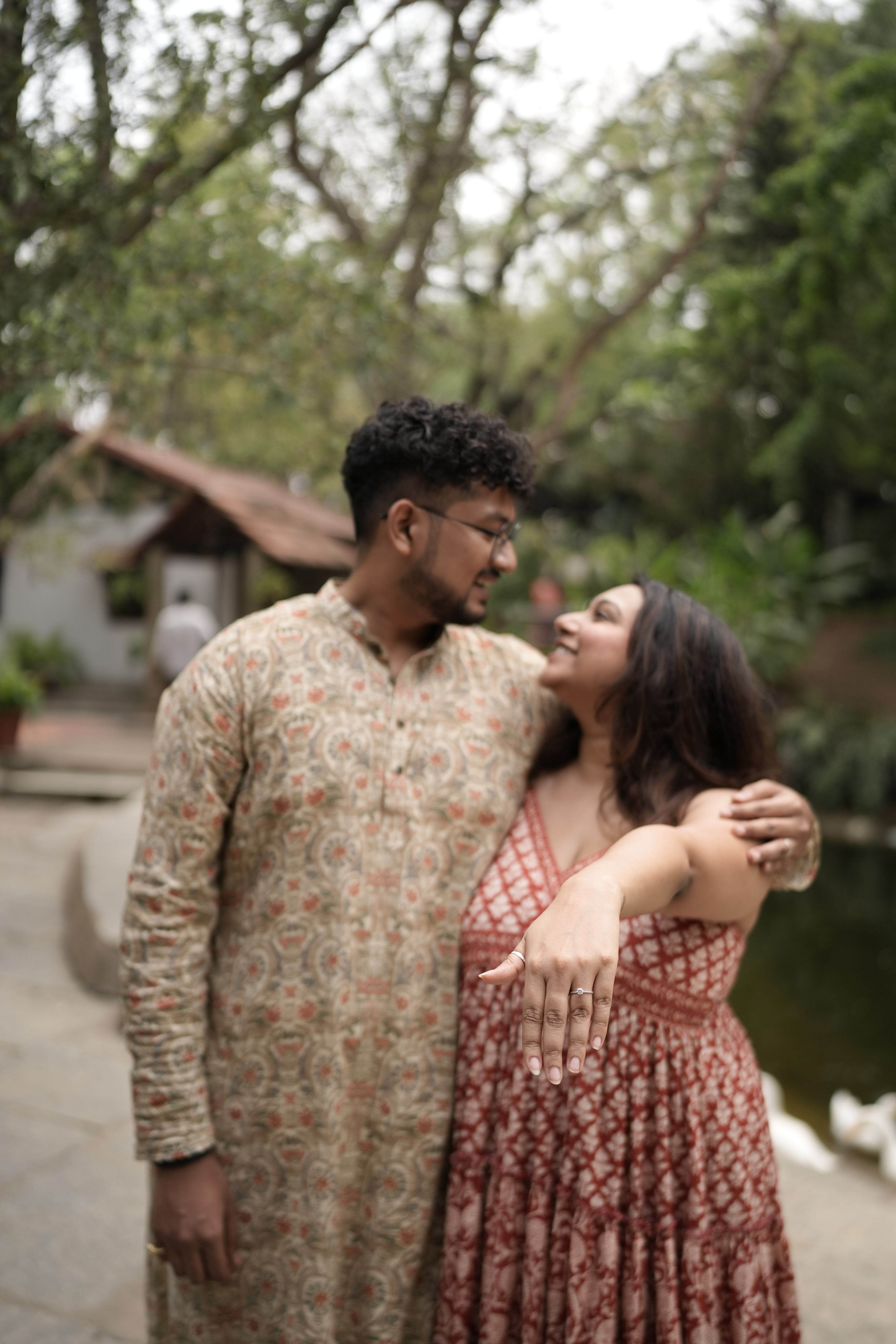 Rajshree and Deepesh with their wedding rings
